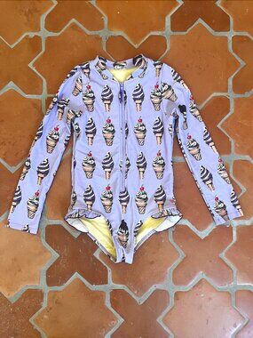 Pink Chicken Lavender Ice Cream Swimsuit